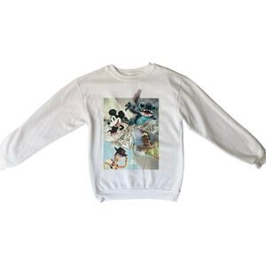 Disney 100 Anniversary Sweatshirt XS –Mickey, Stitch, Tiana & Woody |Collectible